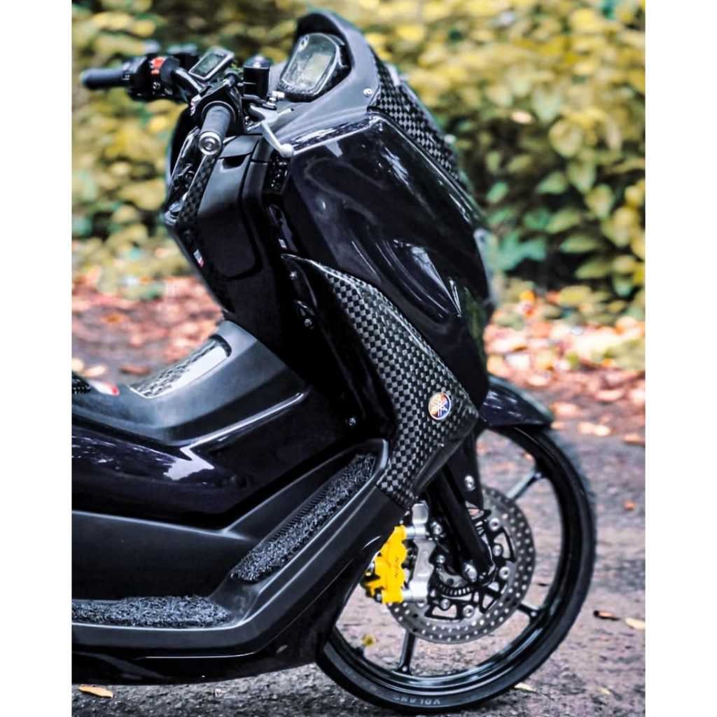 ZULAIKHANUGROHOSHOP Stang setang stir Setir RZR Hitam Chroom pendek PNP NMAX 99% Mirip Yamaha RZR OR