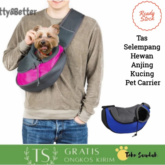 Tas Gendong Kucing Ransel Murah Tas Ransel Kucing / Tas Anjing Gendong - Biru Selempang