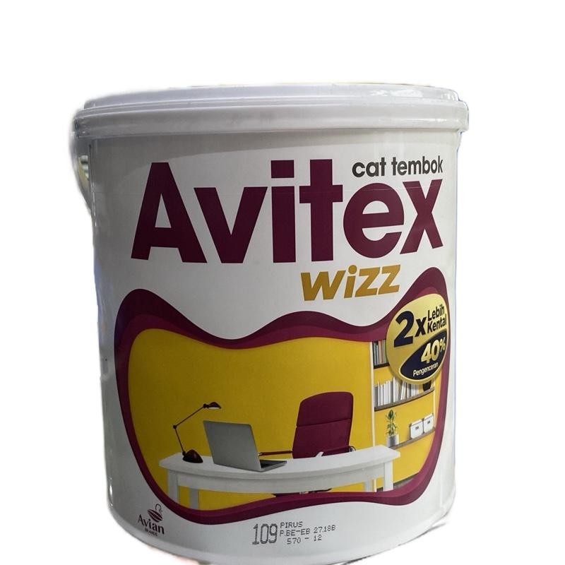 Cat Tembok Interior & Plafon Gypsum AVITEX WIZZ 5 Kg - Matt/Tidak Kilap, Warna Tahan Lama, Anti Jamu