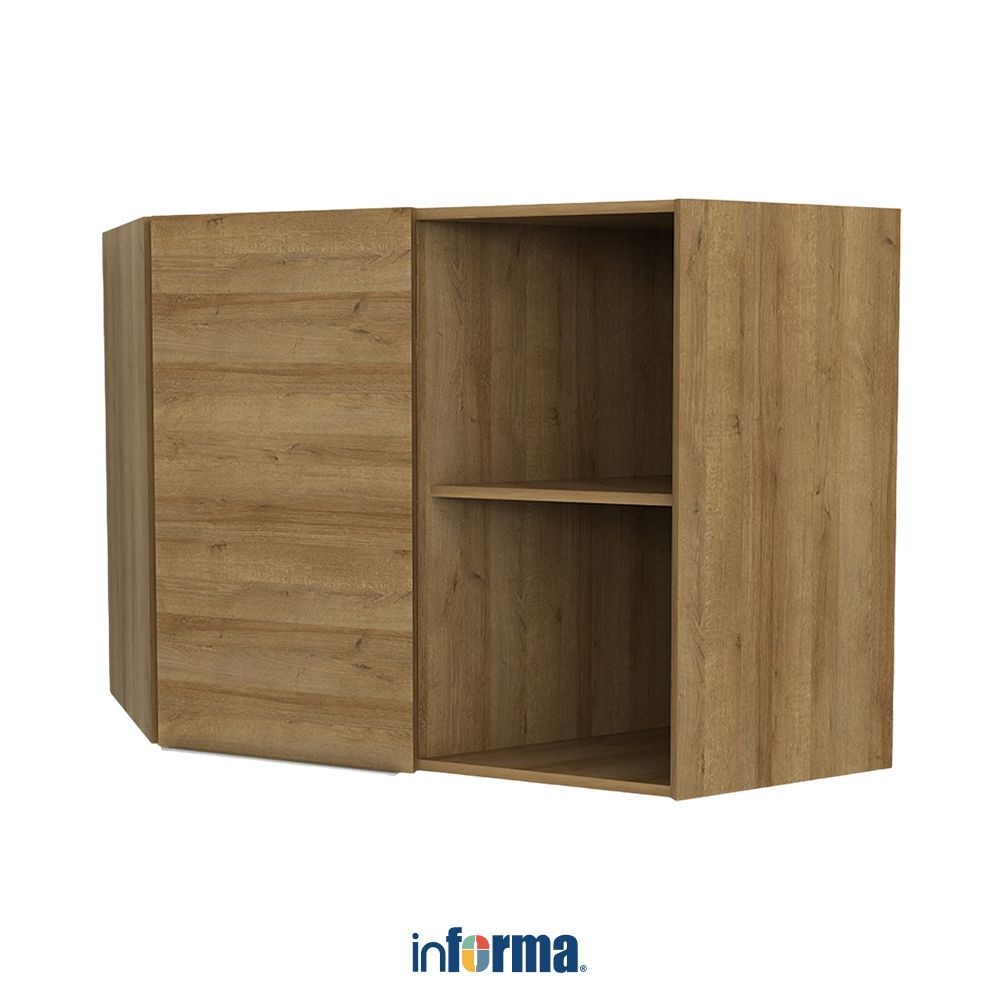 Informa Prescoot Kabinet Dinding Corner - Cokelat Oak Wall Kitchen Cabinet Lemari Penyimpanan Tembok