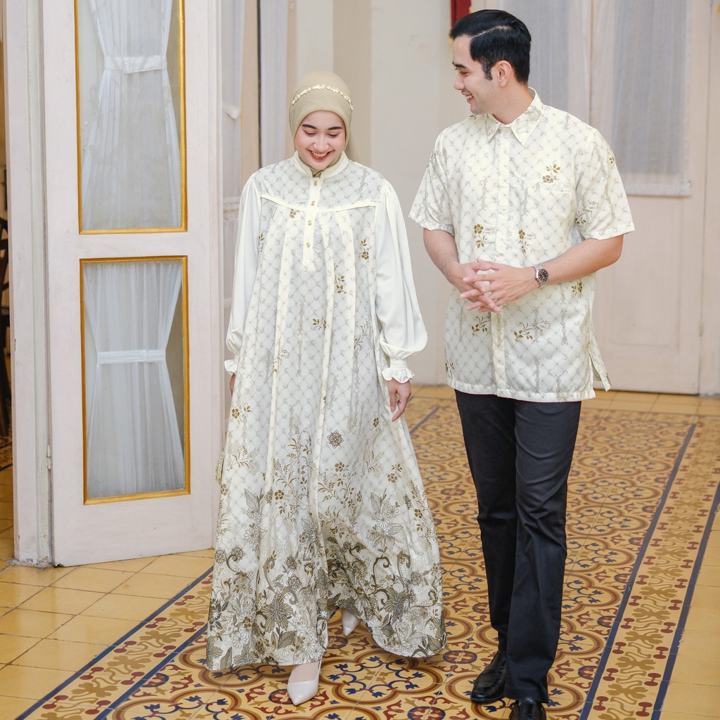 Ventedaily - Dania Couple Sarimbit Lebaran 2025 Baju Couple Suami Istri Outif Hari Raya Kondangan