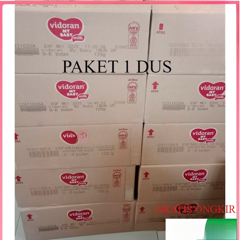 Vidoran My Baby Susu Formula  Usia 0 Sampai 6 Bulan 125gr Sampai 12 1 Karton Isi 24  Pertumbuhan Bay