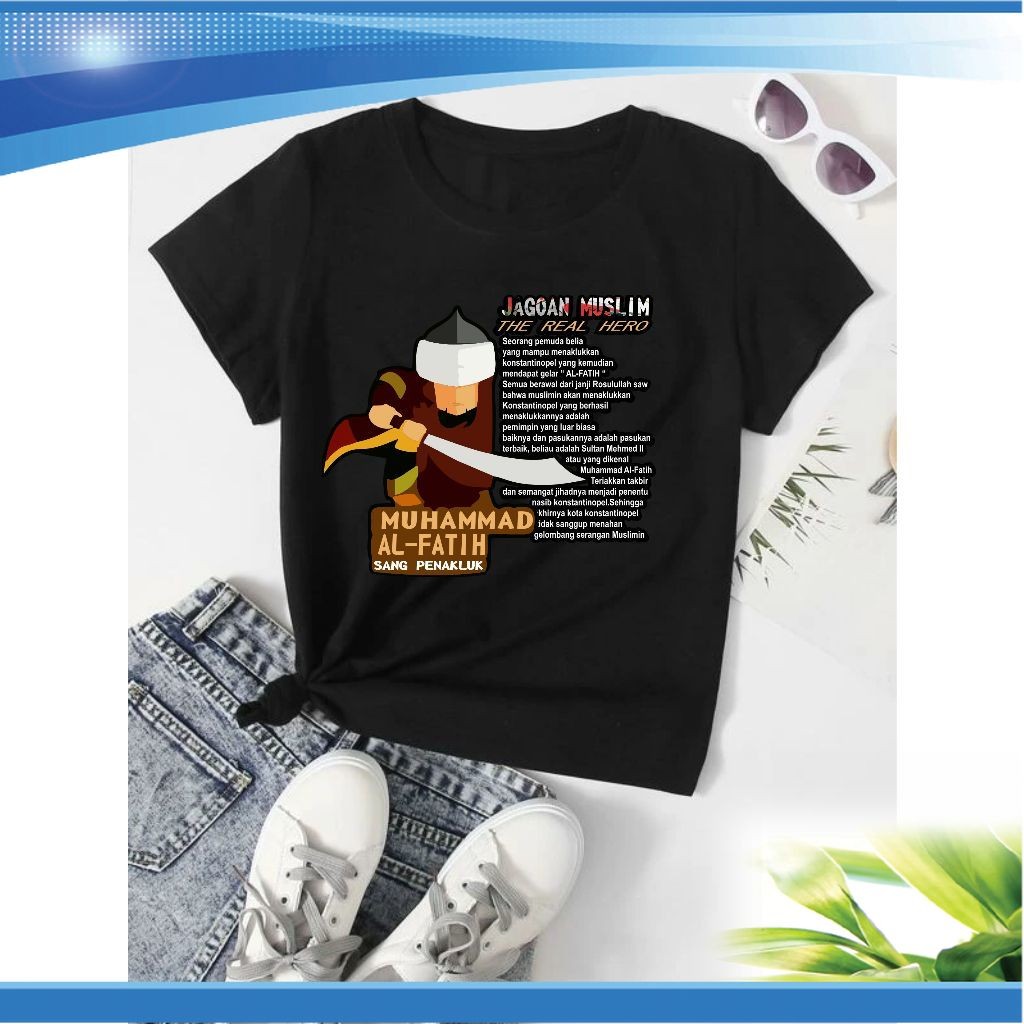 NS Kaos Tshirt Anak Muhammad AL Fatih Motif Muslim Islami Keren Unisex Usia 1-10 Thn Fashion Kids 18