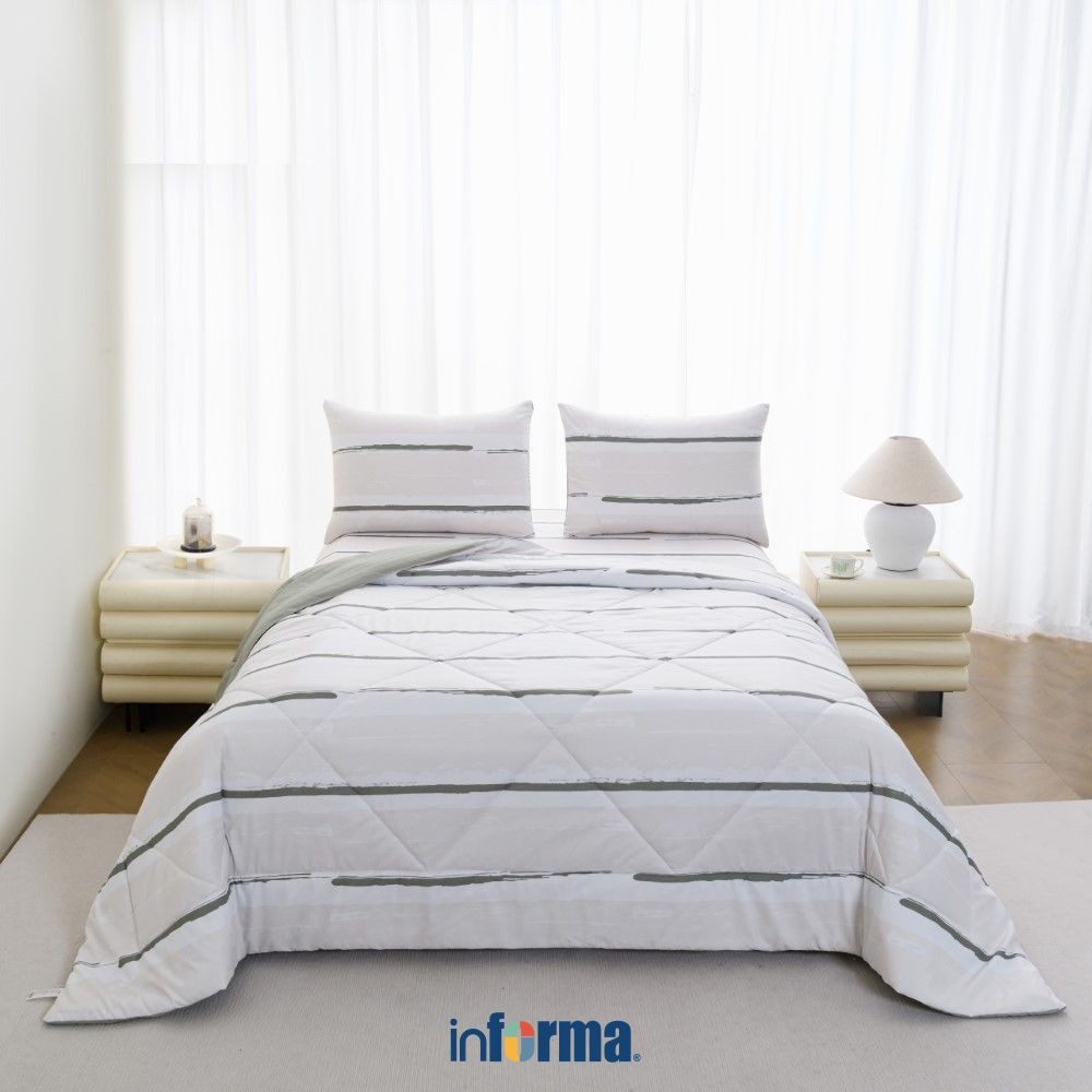 Informa Set Seprai Microfiber Yuko Sprei Seprai Aesthetic Seprei Sheet Set Bed Sheet Aksesoris Tempa