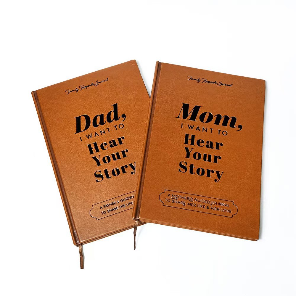 

Dad/Mom I Want To Hear Your Story Leather Journal A Father's Mather 's Guided Journal To Share His Life Memory Books Great Gift