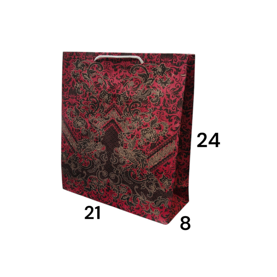 

paper bag batik buku ukuran 21x24x8 isi 12 pcs