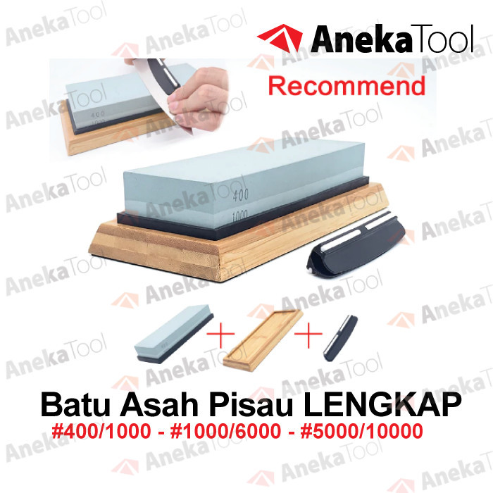 promo  -AT Batu Asah #400 1000 5000 10000 Pengasah Pisau Natural Whetstone - 5000 10000