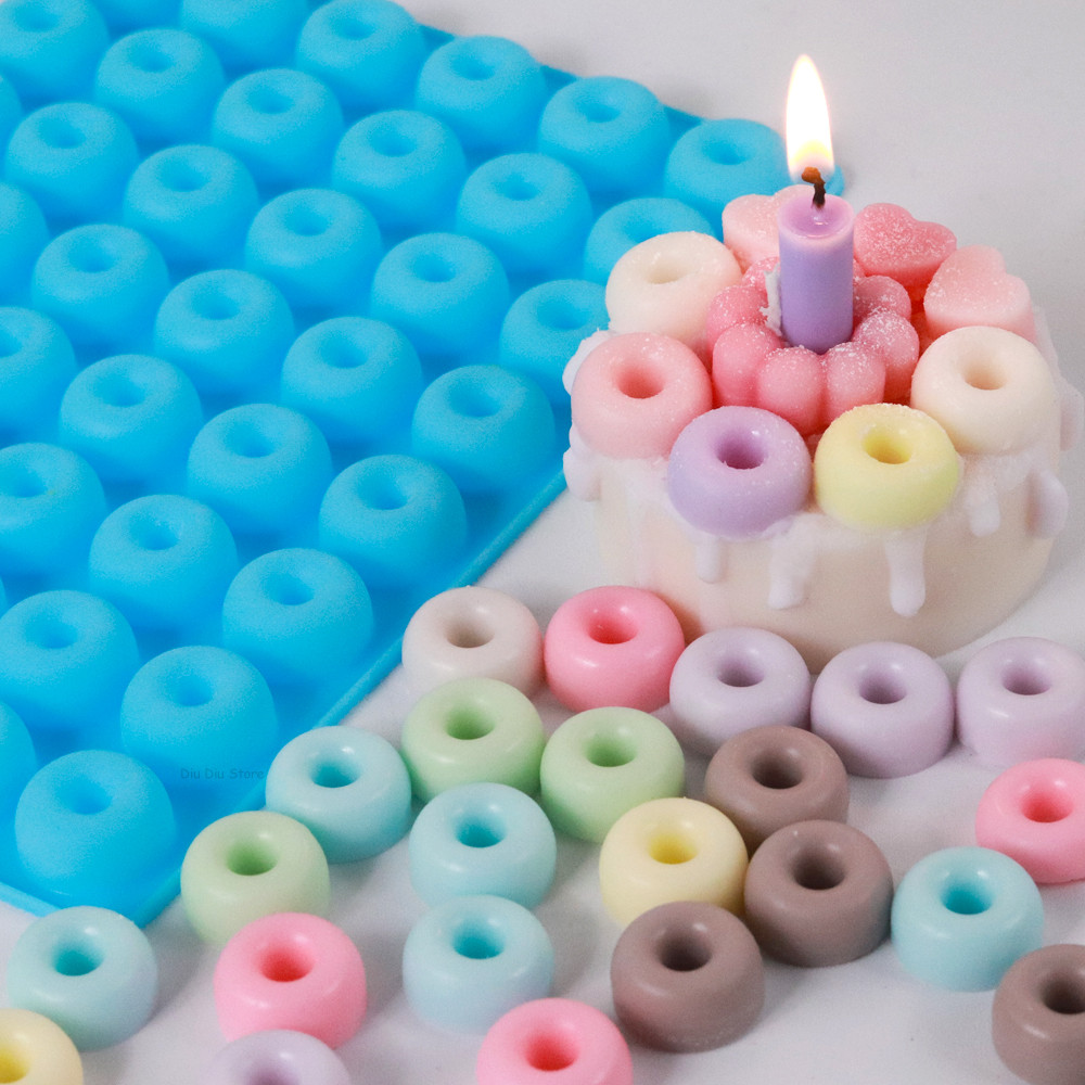 

48 Cells Donut Silicone Mold Scented Candle Making Decor Tool DIY Fondant Chocolate Cookie Baking Mould Handmade Craft Supplies