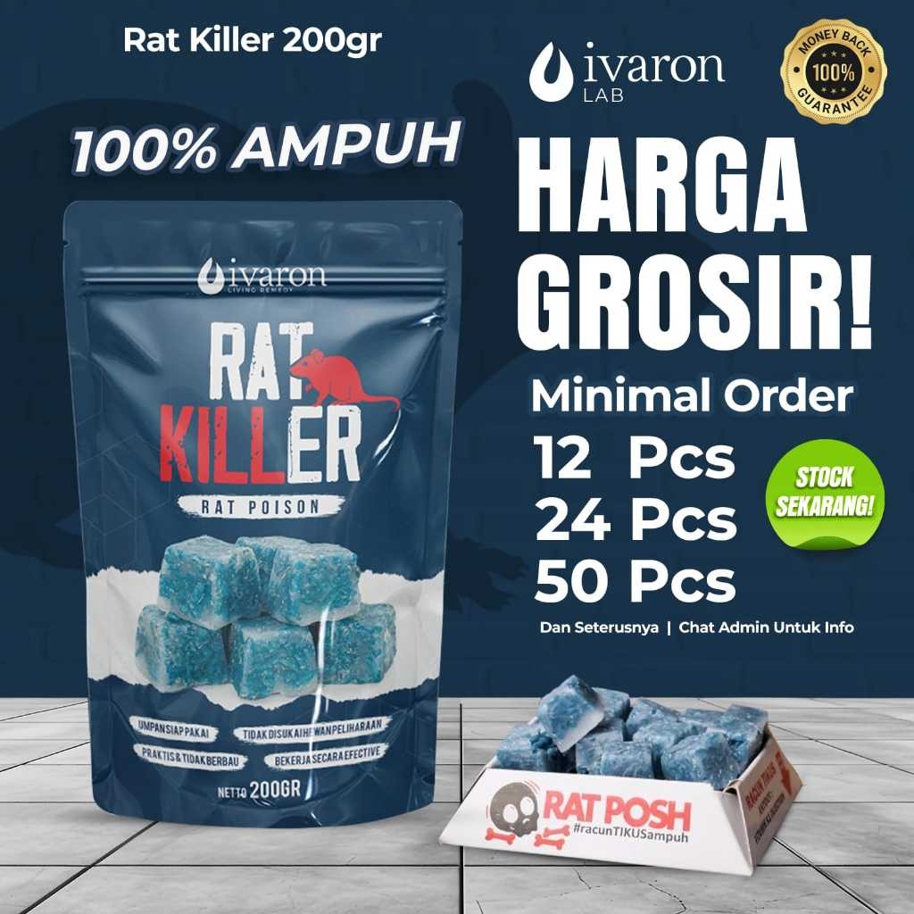 IVARON Grosir Rat Killer Racun Tikus Obat Pembasmi Pengusir Pembunuh Anti Tikus Rat Killer Mati keri