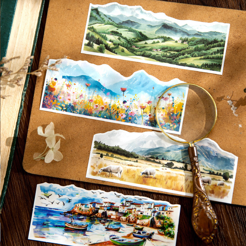 

Mr. Paper 6Style 30Pcs/bag Washi Nature Creation Stickers for DIY Phone Case Handbook Scrapbook Envelope Calendar Decoration