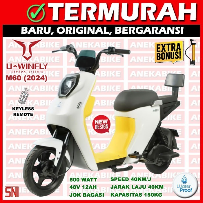 Sepeda Motor Listrik Uwinfly M60 Garansi Resmi 2024