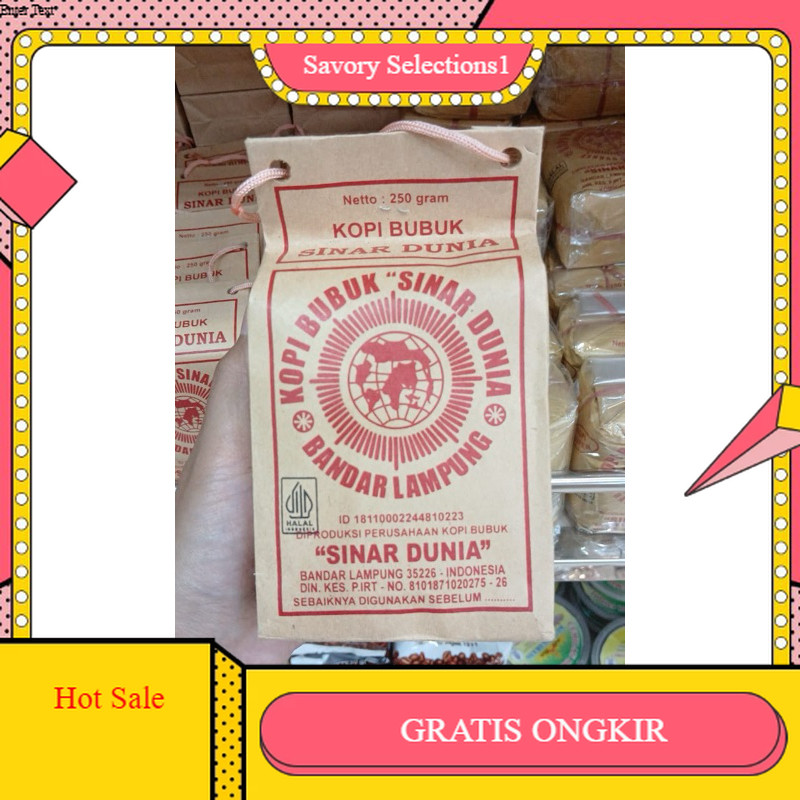 

【SAVORY】 FLASH SALE!! 250GR KOPI LAMPUNG CAP SINAR DUNIA BUBUK HALUS ROBUSTA ASLI LAMPUNG