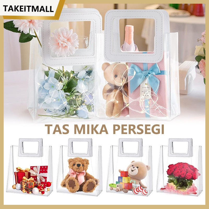 

Tas Mika PVC Handle Kulit/PVC Handle Kulit Goodie Bag Hampers
