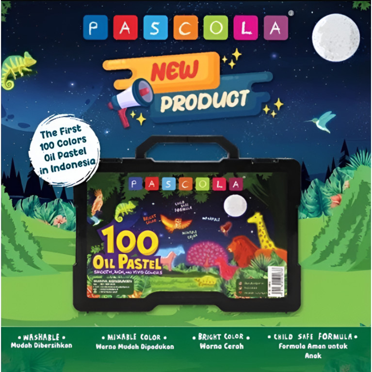 

Crayon / Oil Pastel Pascola Isi 100 Warna