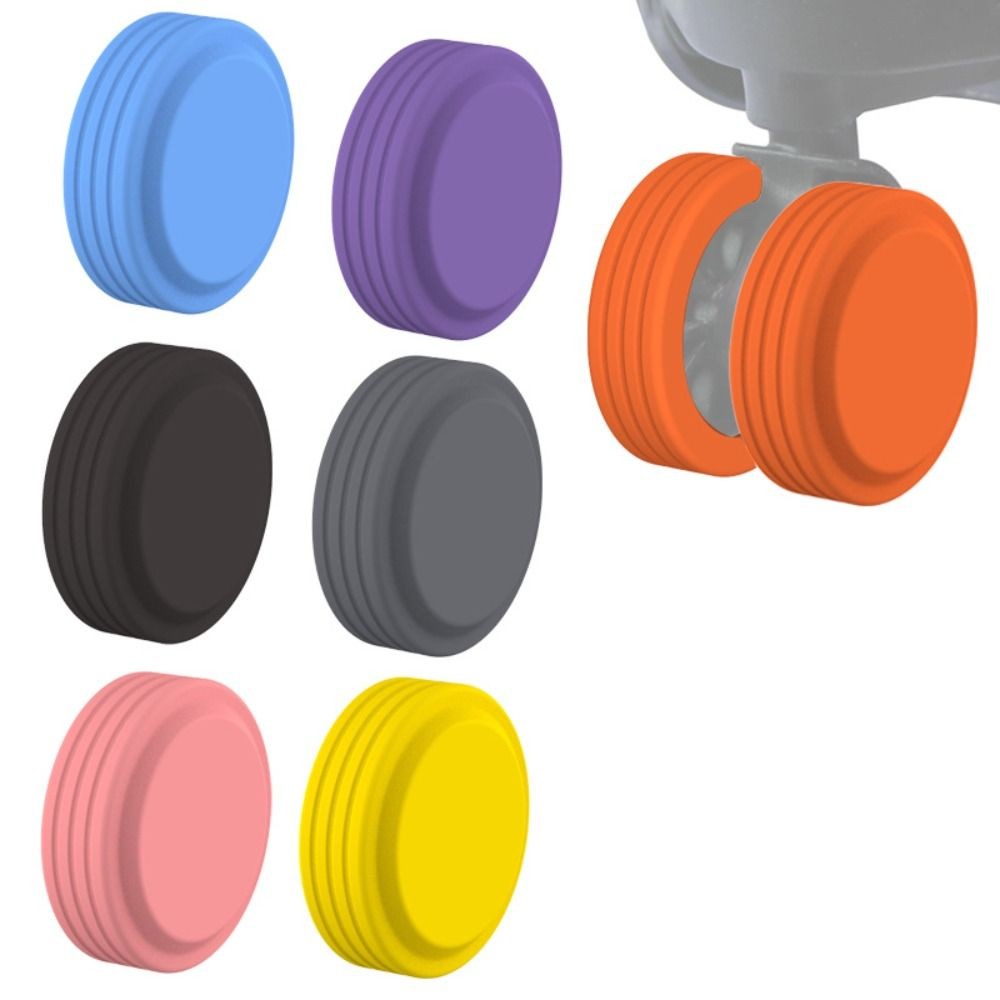 8Pcs Luggage Wheels Protector Rings Silicone Luggage Accessories Wheels Cover For Most Luggage Reduc