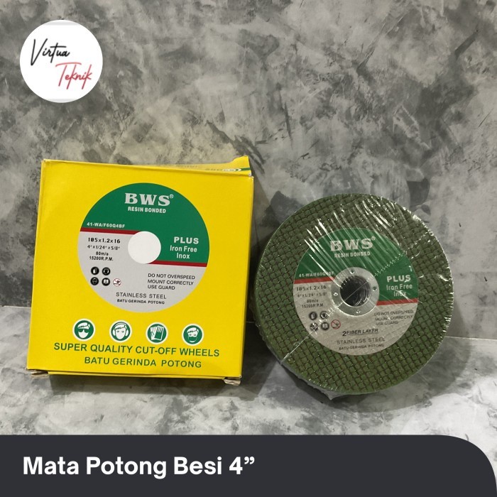 BWS Mata Gerinda Potong Besi 4" (1 kotak 20 pcs)