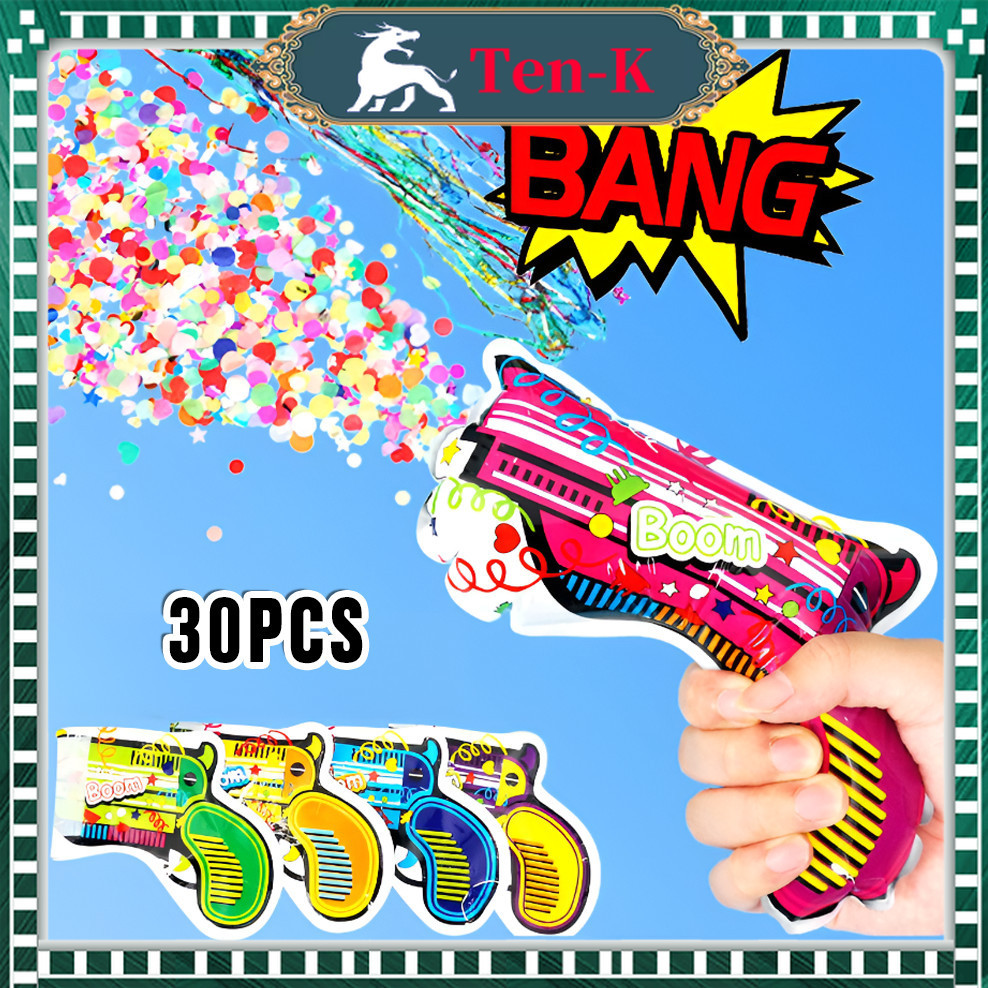 30Pcs Pistol Konfetti Pesta / Party Popper Confetti / Balon Pistol Confetti
