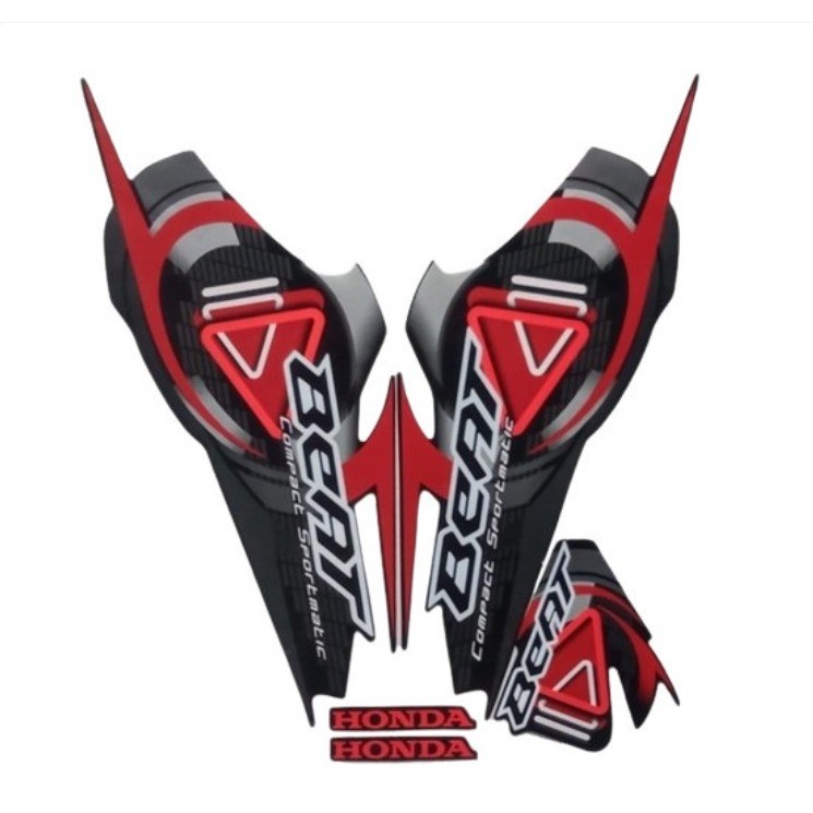 STIKER STRIPING BEAT KARBU 2009 HITAM FULL STIKER LIS BODY MOTOR BEAT KARBU 2009 STANDAR