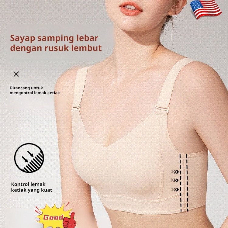 Kirim Dalam 24 Jam[Payudara Besar Terlihat Kecil] Veimia-BH Anti Kendur Yang Mulus Dan Ramah