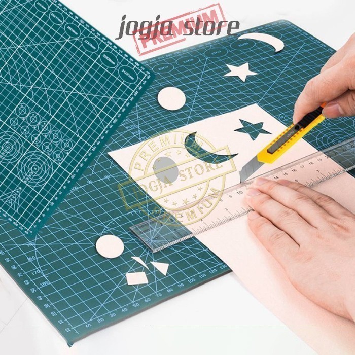 

GKS Work Cutting Mat Pad Alas Pemotong Kertas A3 45 x 30cm - Green