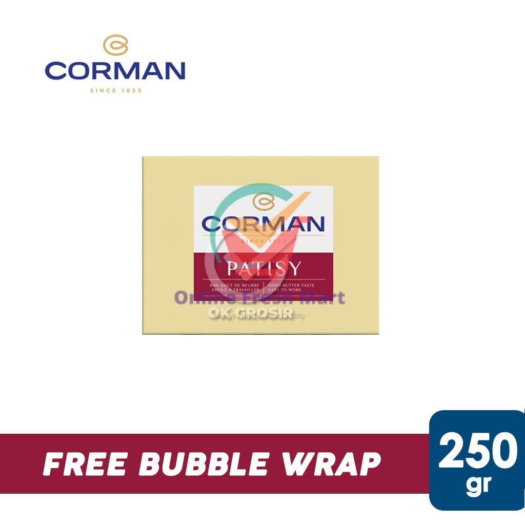 

Corman Patisy Butter Sheet Potong 250 gr (Fat Content 78%) KHUSUS INSTANT - Online Fresh Mart Denpasar