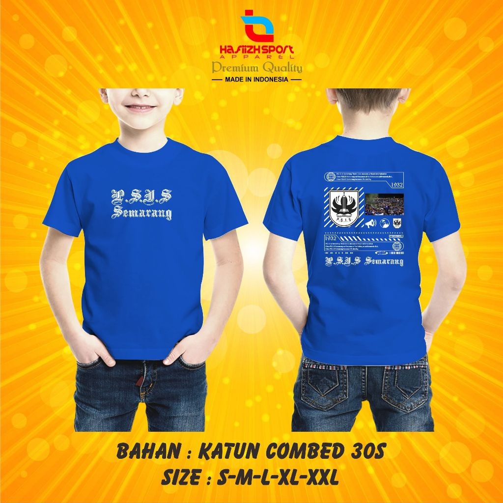 KAOS BAJU ANAK SUPORTER PSIS SEMARANG BAHAN PREMIUM