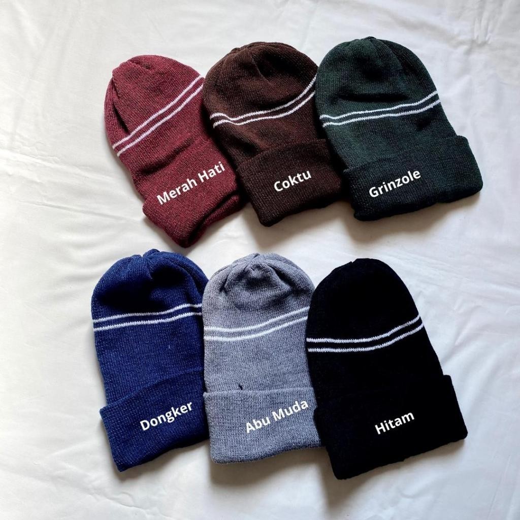 Produsen Kupluk Beanie Emen Tebal Rajut Premium | Topi Rajut Dewasa Pria Wanita | Kupluk kekinian