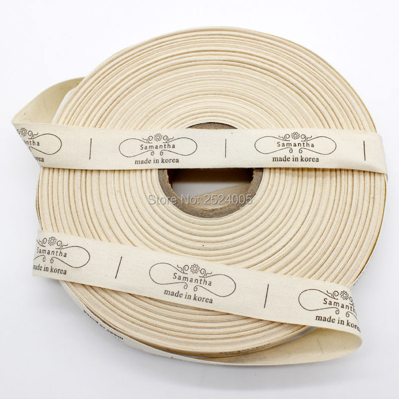 

1000 pcs per roll free shipping custom garment cotton labels/washable label/customized tags/clothing printed labels/custom logo