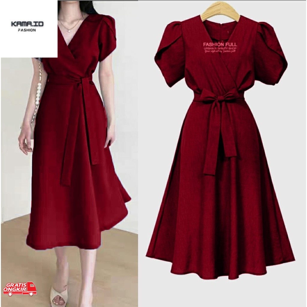 Baju Korea QUINNYSHOP-PROMO-MC-BAJU WANITA DRES CASUAL TERBARU-DRES MURAH-PAKAIAN DRES WANITA KOREA-