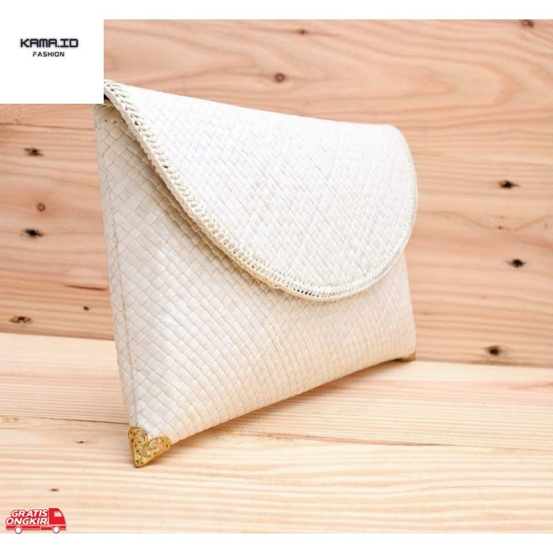 Anyaman Terkini / CLUTCH ANYAMAN POLOS / TAS TANGAN ANYAM PANDAN
