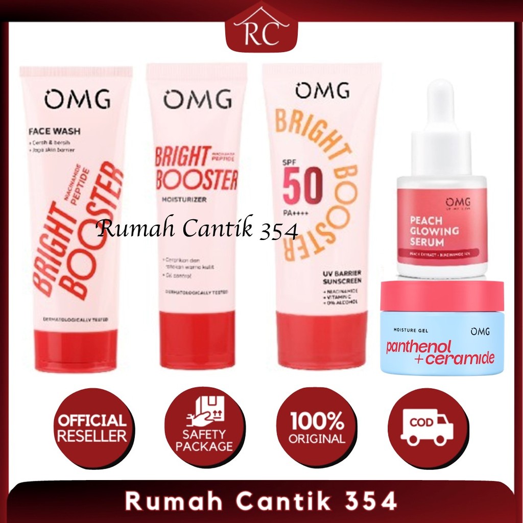 OMG Oh My Glow Paket 5 in 1 - Glow Kit Paket Perawatan Wajah untuk Kulit Tampak Glowing, Mencerahkan