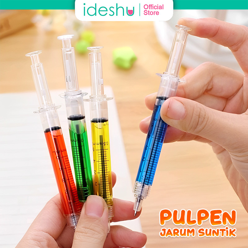 

Pulpen Jarum Bahan Plastik Ballpoint Pen Souvenir Pulpen Jarum Suntik Lucu Korean Syringe