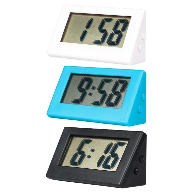 Mini Digital Desk Clock Meter Small LCD Digital Display Electronic Clock Desktop Mute Clock Portable
