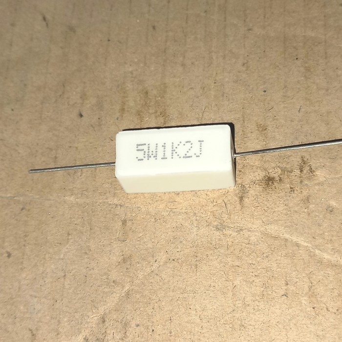 

R kapur 1K2 1,2K 1.2K 1,2 1.2 k 5w 5watt 5 watt Resistor balok kilo A