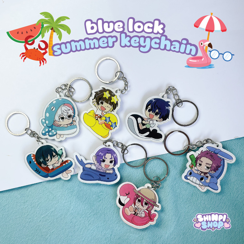 GANTUNGAN AKRILIK SUMMER BLUE LOCK OFFICIAL BANDAI ANIME KARTUN KARAKTER ANAK SEKOLAH TAS KEYCHAIN L