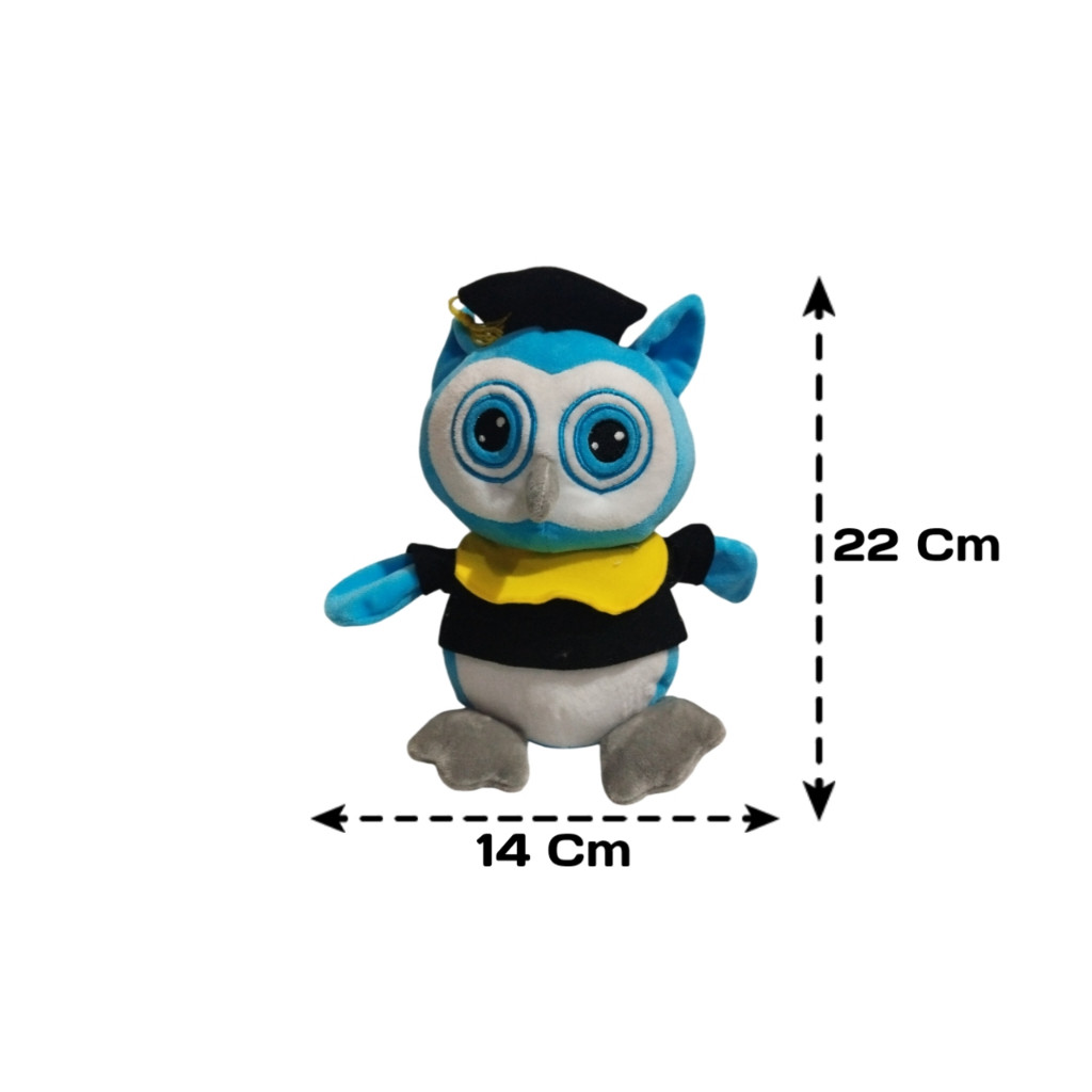 Boneka Burung Hantu Sit Animal Owl Wisuda Lucu Size S