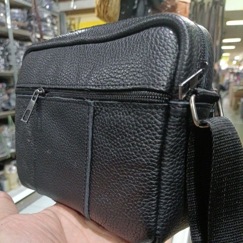 TJ77BM Tas Selempang Kulit SIMON Pria Wanita JEEP-100 || Original Tas Kulit Kulit Garut