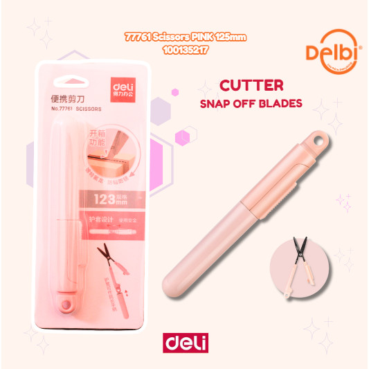 

Deli 77761 Portable Scissors Gunting Portable Pembuka Paket Pink Scissors PINK 125mm