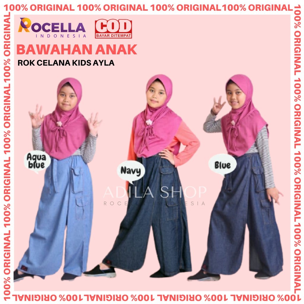 (BISA COD) Rocella Rok Celana Ayla Rocella Ayla Rok Celana Jeans Anak Rok Celana Denim Anak