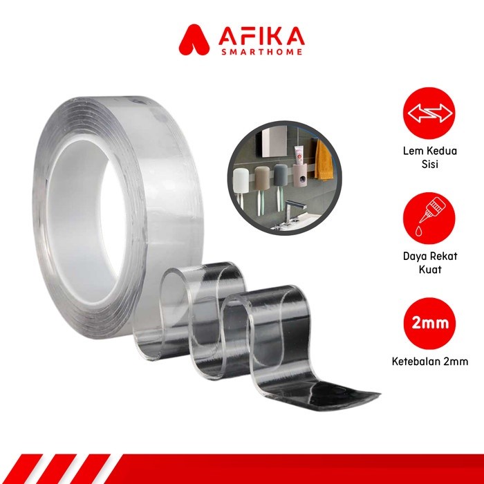 

Double Tape Selotip Lakban Dua SIsi Perekat No Trace Washable Sticker