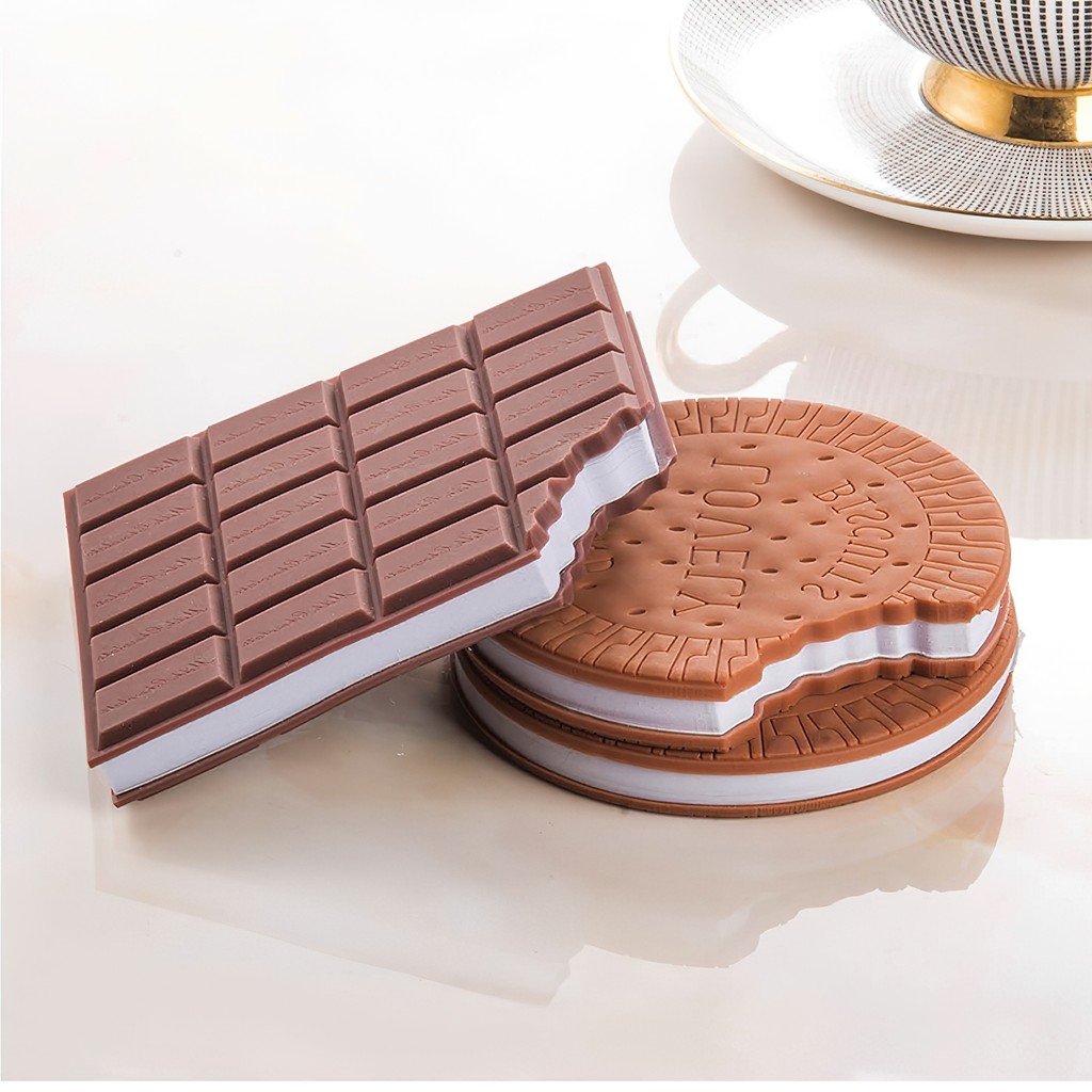 

Chocolate Memo Pad Portable 80 Sheets Bitten Bistuits Note Book Paper Notepad Office School F7479