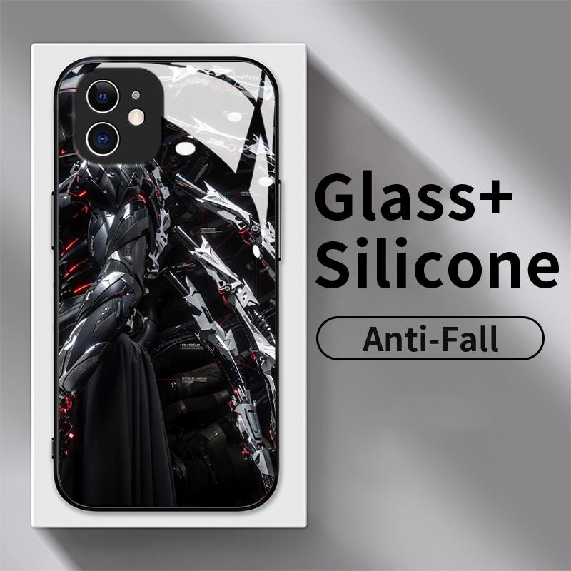 Casing Kaca Keras  For iPhone 11 12 11 Pro Max Mini 6 6S Plus 7 8 Plus SE 2020 2022 X XS Max XR Kaca