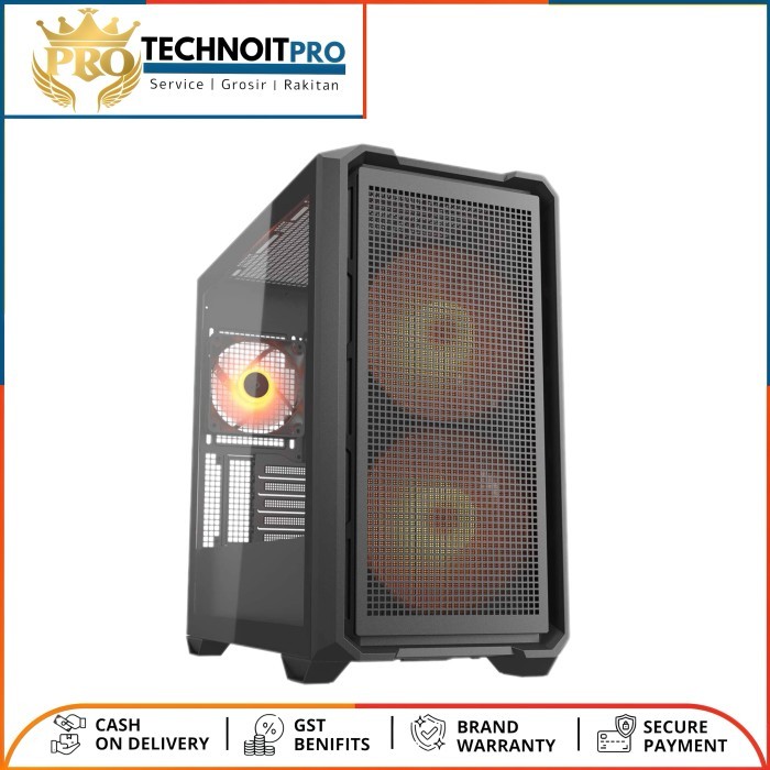 Cougar MX600 RGB Black Mini Tower UniFace Micro ATX + 3 FAN RGB