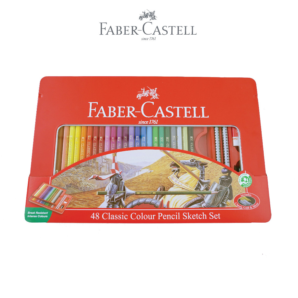 

Faber-Castell Pensil Warna Classic Colour Pencils set 48 Tin