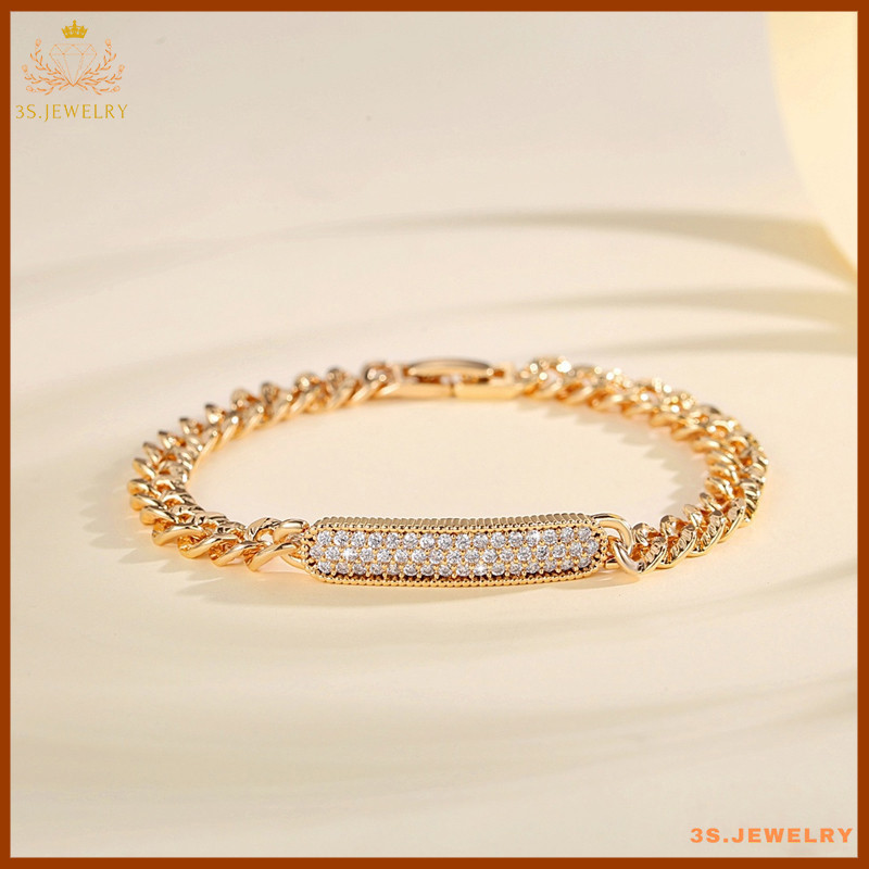 Gelang emas asli 24k lapis emas mudah kadar 17,7 anti karat (ada surat toko)