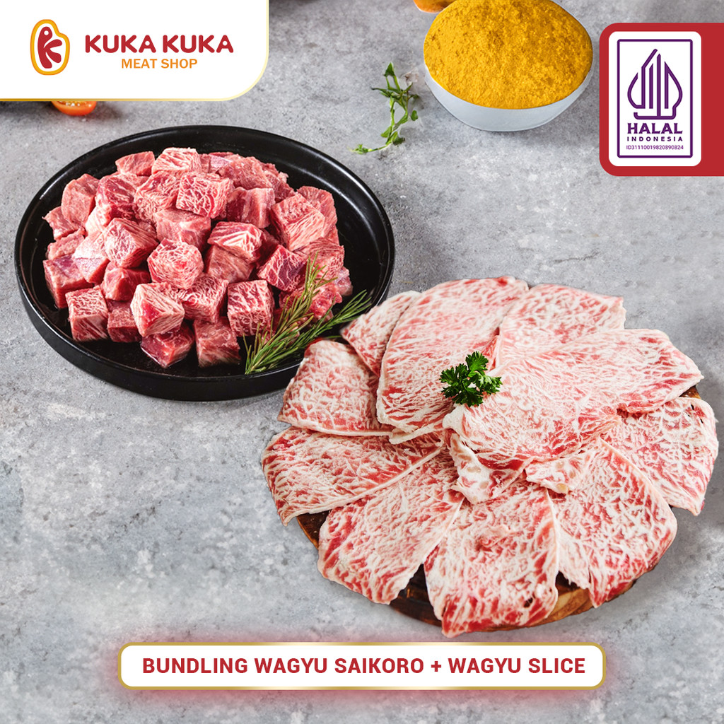 

Bundling Wagyu Beef Slice 500gr + Wagyu Saikoro Cubes 500gr