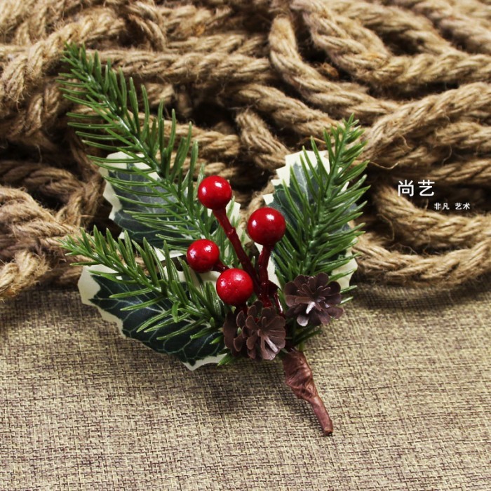

Daun Cherry Pinus Salju Ornamen Kado Parcel Natal Hiasan Daun Cheri - Daun PS 1505