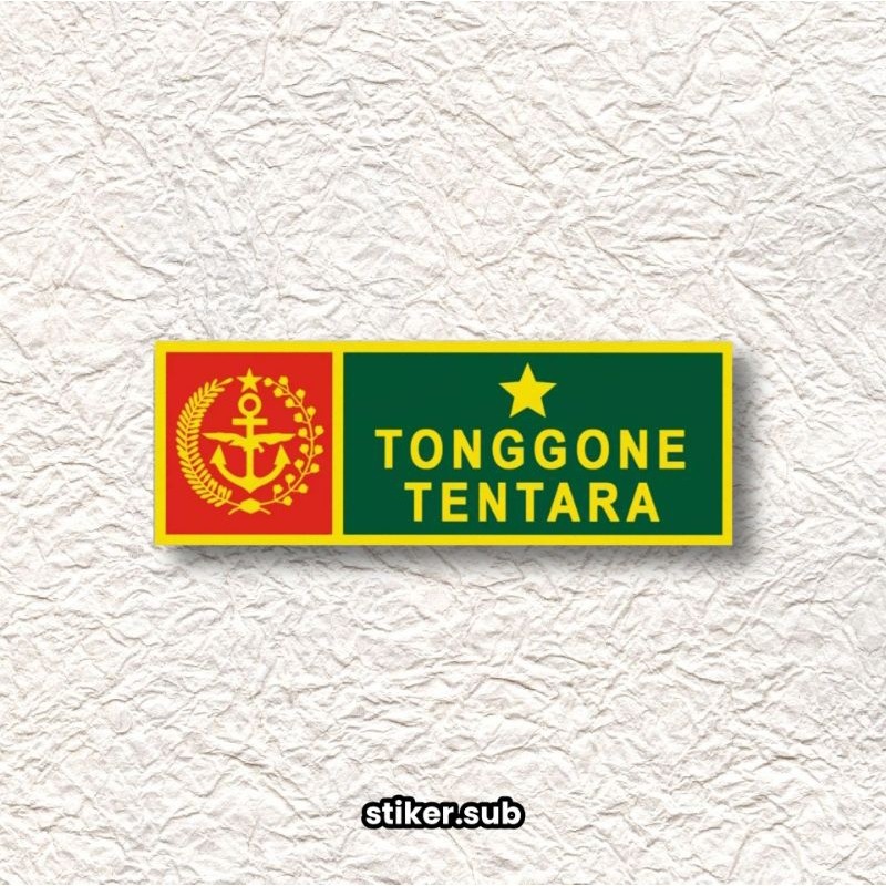 

Stiker/sticker plat motor/mobil|Tonggone Tentara By Cahya Motor