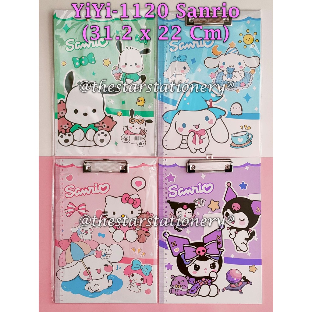 

(1 Biji) Clip Board YiYi-1120 Sanrio / Clipboard GXIMP 31.2 x 22 Cm / Papan Ujian Sanrio A4