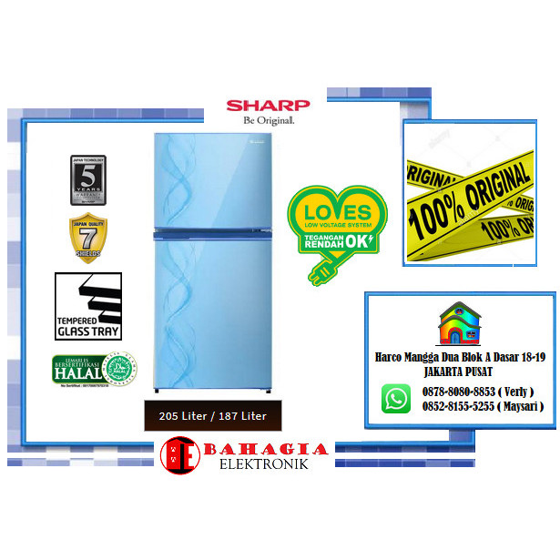 SHARP KULKAS 2PINTU SJ-237ND-AB